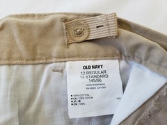 OLD NAVY BOYS KHAKI STRAIGHT-DROIT PANTS SIZE #12R – A9/12