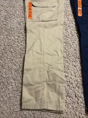 Pair Of NWT The Children’s Place Boys 14 Tan Navy Cargo Pants Slip On Uniform