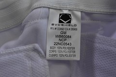Evoshield Baseball Pants Youth Medium Double Snap Waist WB60084 NWT Polyester