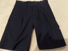 Boys, Arizona Jeans, School Uniform Shorts, Size:16,Pleated Front,Blue,NWT