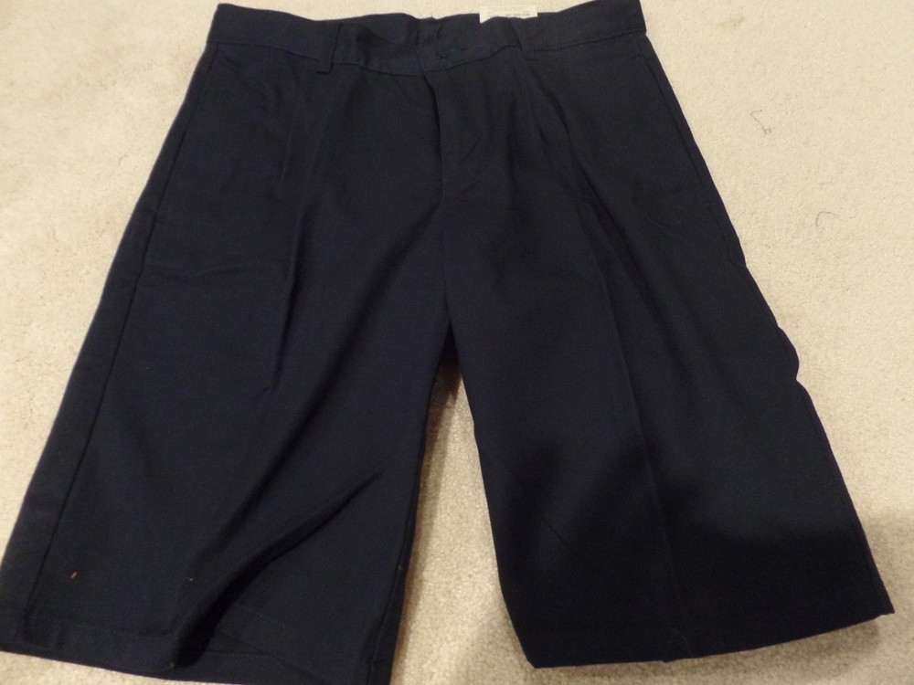 Boys, Arizona Jeans, School Uniform Shorts, Size:14,Pleated Front,Blue,NWT