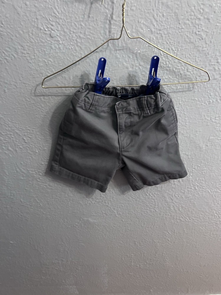 Lands End Shorts Boys Size 6 Gray Shorts School Uniform Elastic Waist