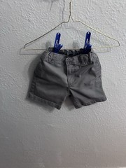 Lands End Shorts Boys Size 6 Gray Shorts School Uniform Elastic Waist