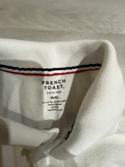 french toast boys white uniform shirts one small 6/7 & one size 8 medium youth