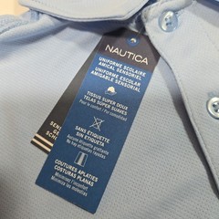 Nautica Boys Sensory-Friendly School Uniform Polo Shirt Light Blue Size M (5) NW