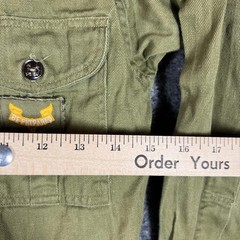 Vintage Boy Scouts Of America Shirt Boys 8 Green Official Uniform Sanforized