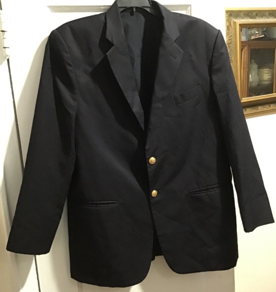 J.A. Besner Boy’s Navy Blazer Jacket School Uniform Church Event – Size 18