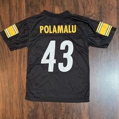 NFL Pittsburgh Steelers Football Jersey #43 Troy Polamalu Size: M (Boy)