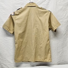 Boy Scouts of America Uniform Shirt Kids Youth Large Tan Short Sleeve Patches