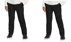 Boys’ Flat Front Stretch Uniform Skinny Fit Pants Cat & Jack Black sz5 Two Pair