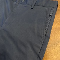 LANDS END Navy School Uniform Plain Front Chino Shorts Boys 14