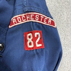 1960s Boy Scouts Of America Sanforized Uniform Shirt Navy Blue Patches NY VTG