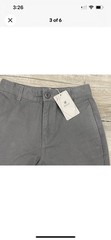 Bienzoe US Size 14 Boys Gray Chino Pants adjustable waist Brand New with Tags