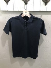 Chaps Boy’s M 10/12 School Uniform Polo Short Sleeve Shirt Dark Blue