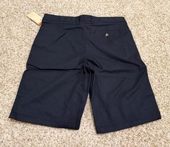 French Toast Boys Uniform Flat Front Shorts Husky Black Size 16