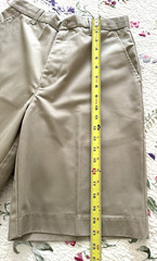 Men’s Boys Work / School Uniform Shorts Size 29 Khaki Tan 10″ inseam Flat front