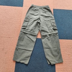 Boy Scouts of America Pants Youth 8 Green Convertible Zip-Off Shorts Cargo Z5b