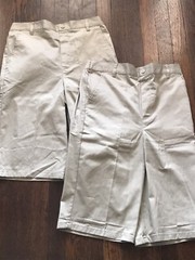 French Toast Uniform Khaki Boys Pull On Short Size 18 Lot of 2