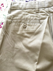Men’s Boys Work / School Uniform Shorts Size 29 Khaki Tan 10″ inseam Flat front