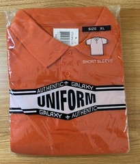 AUTHENTIC GALAXY UNIFORM SHORT SLEEVE SHIRT SIZE XL ORANGE NEW IN PACKAGE