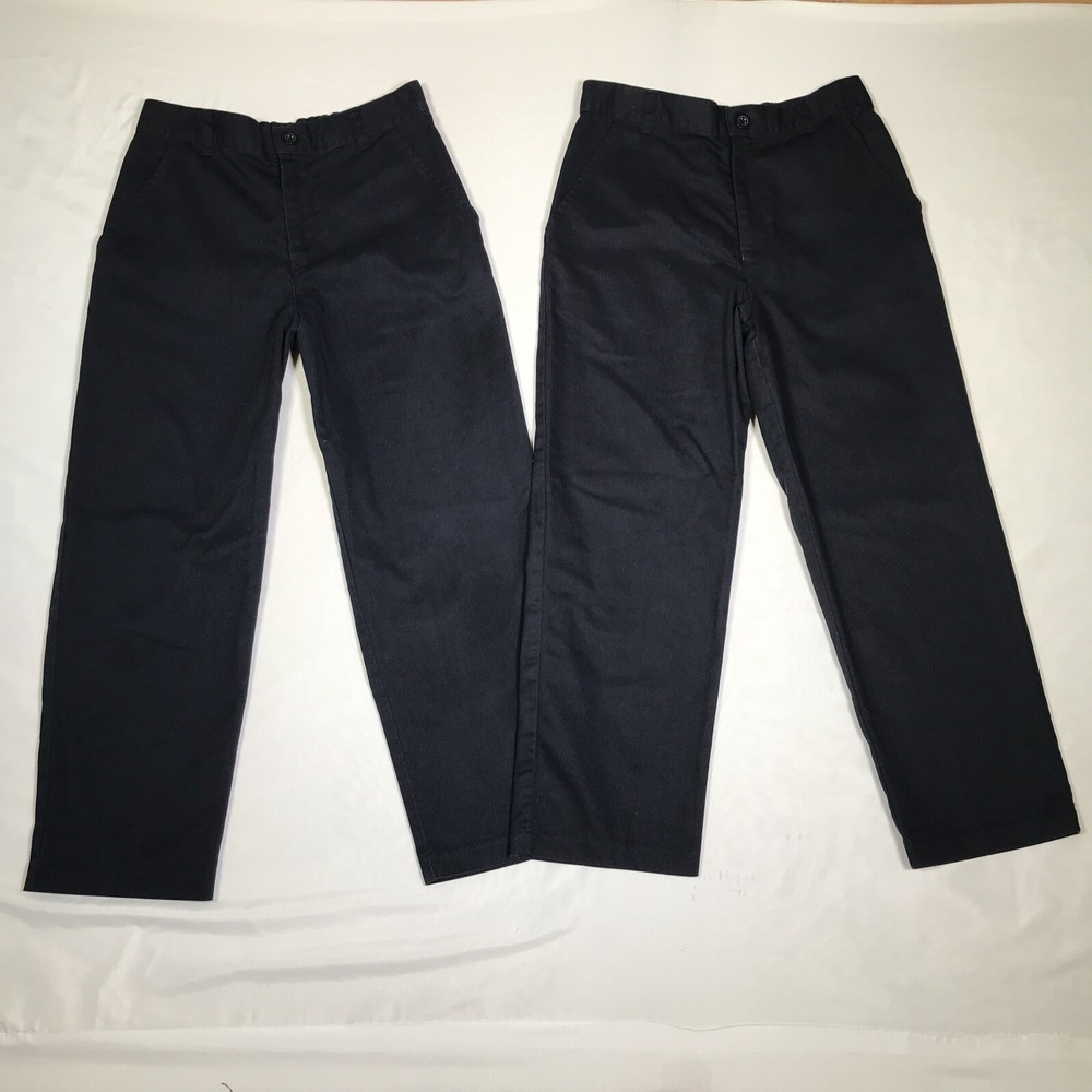 Junior Boys Real School 5-Pocket Stretch Skinny Uniform Pant Navy Size 12H BTS