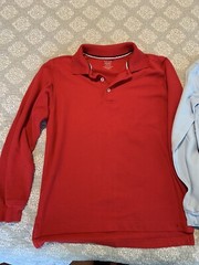 French Toast Boys Size 10/12 School Uniform Polo Shirts Long Sleeve, 3 Shirts
