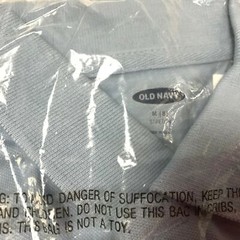 Old Navy Boys Golf Polo Uniform Pique Shirt Stretch Short Sleeve Blue Size M K6