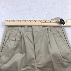 Authentic School Uniform Shorts Boys 8 Beige Elastic Waist Pleated Front NWT