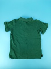 Carter’s Boys Size 5T Uniform Collar Shirt Short Sleeves 1/4 Button Up Green