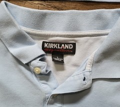 Pair of School School Uniform Baby Blue Short Sleeve Polo Shirts Size Large