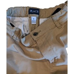 Childrens Place Khaki Uniform Shorts Boys 16 Adjustable Waist