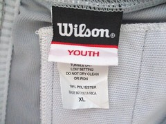 NWT Wilson Gray Polyester Knit Baseball Uniform Pants Black Stripe Youth YXL