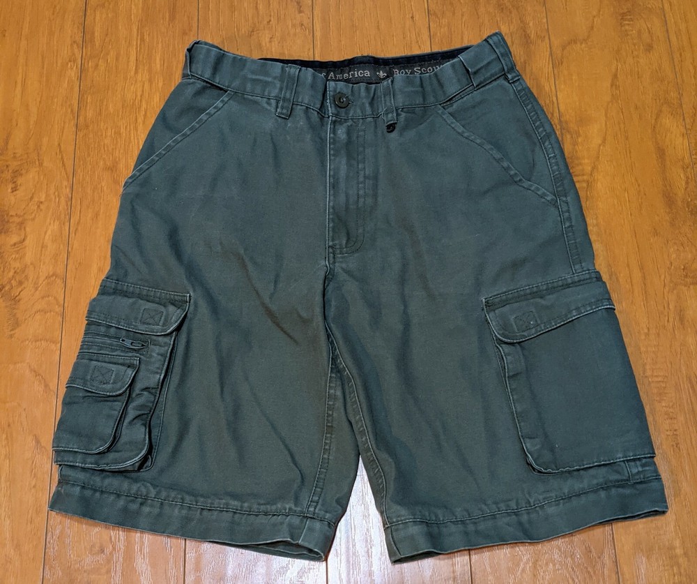 Boy Scout Green Cotton Canvas Official Uniform Shorts Youth 12