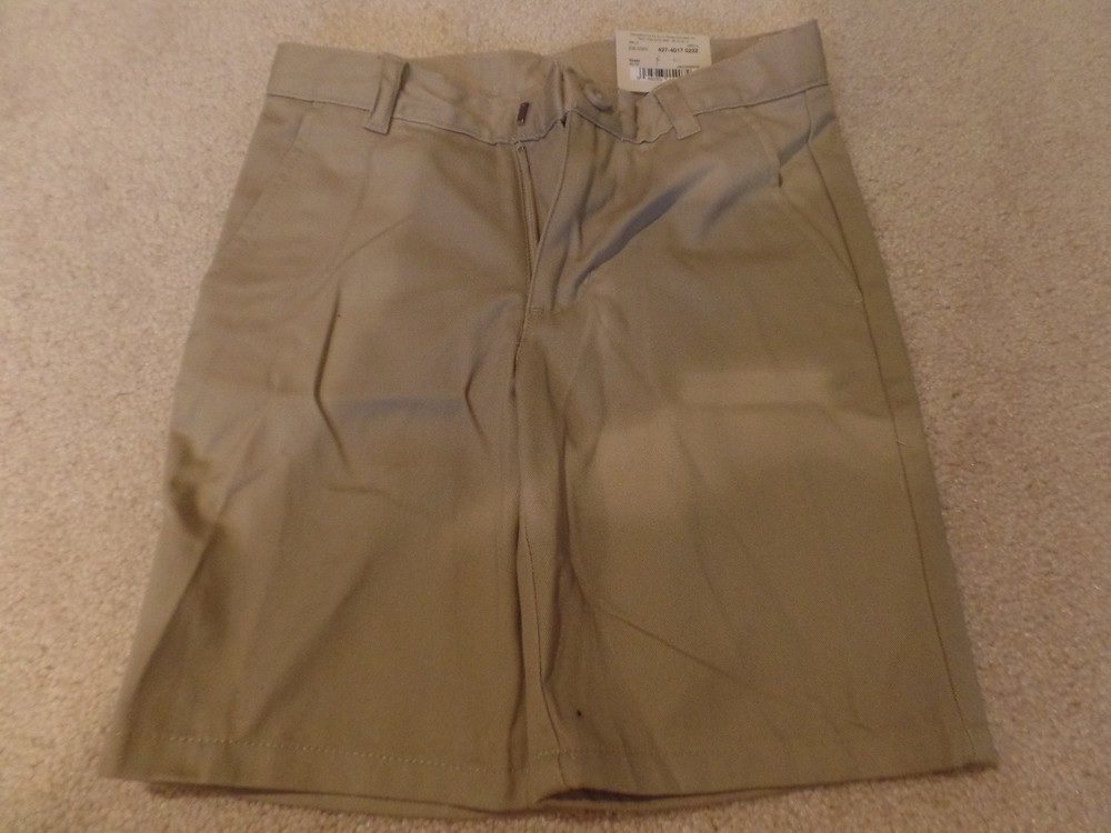 Boys, Arizona Jeans, School Uniform Shorts, Size: 5, Flat Front, Khaki, NWT