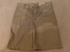 Boys, Arizona Jeans, School Uniform Shorts, Size: 5, Flat Front, Khaki, NWT