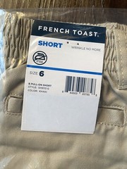 French Toast Boys Uniform Pull-On Shorts Size 6
