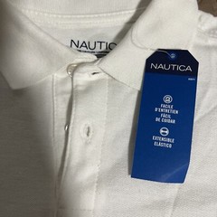 New Boys Youth Large Nautica Polo Shirt White – School Uniform Large