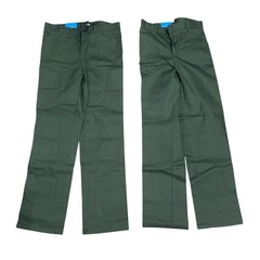 NWT French Toast Hunter Green Relaxed Fit School Uniform Pants Boys 18 Lot of 2