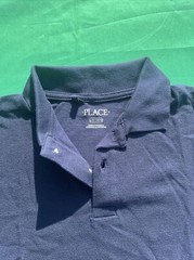 Children’s Place Polo Shirt Boys Size 10/12 Navy School Uniform Short Sleeve