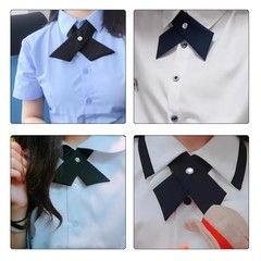 Clip On Ties for Men Women Red Bow Ties for Boys Girls Plaid School Black
