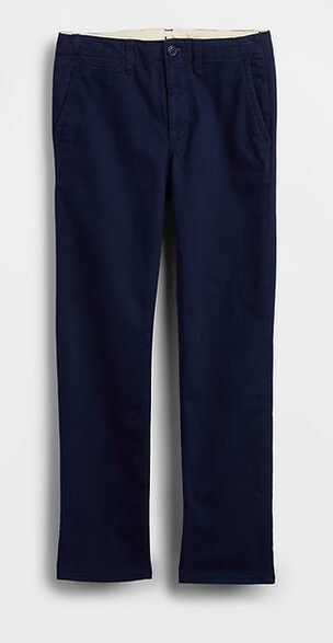 NEW NWTGap Kids Uniform Straight-Fit Stretch Khakis Size 14 Dark Night Color