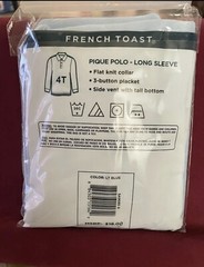 French Toast Boys Size 4T Long sleeve Collared Button Down Polo Shirt Uniform