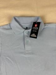 Chaps Polo Shirt Approved Schoolwear Boys Sz 8 Lt. Blue NWT