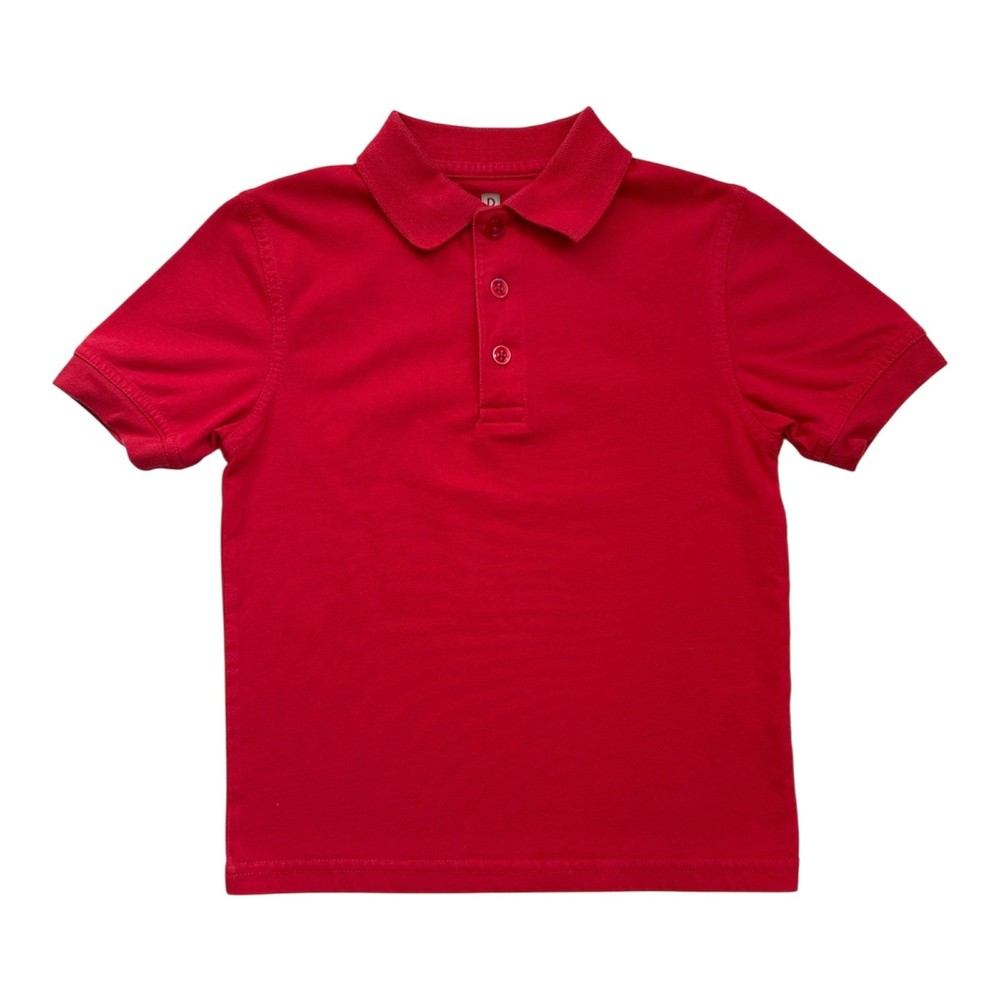 DENNIS UNIFORM Polo Shirt Size 5-6 XS YXS Short Sleeve Unisex Red Kids Unisex