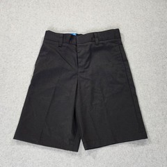 NWT French Toast Flat Front Uniform Shorts Boys Size 7 Black Adjustable Waist