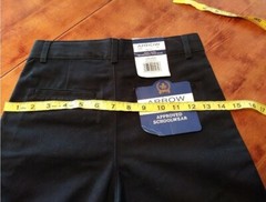 NWT ARROW School Uniform Navy Blue ADJUSTABLE WAIST PANTS Boys size 12 REGULAR