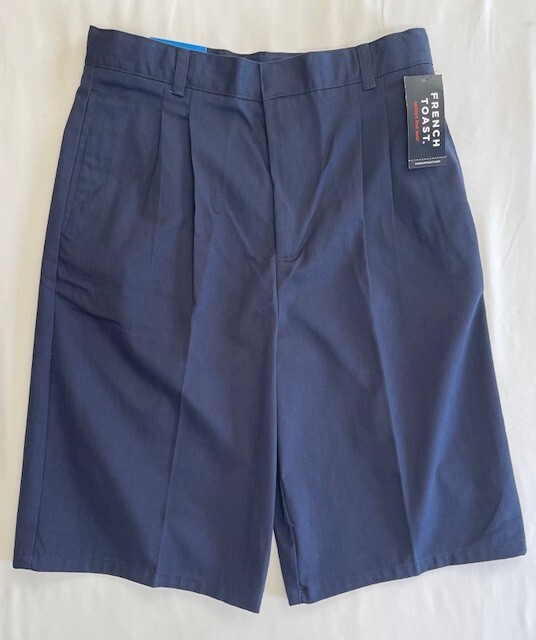 French Toast Boy’s Short, School Uniform Size: 20 Adjustable Waist Twill Pleated