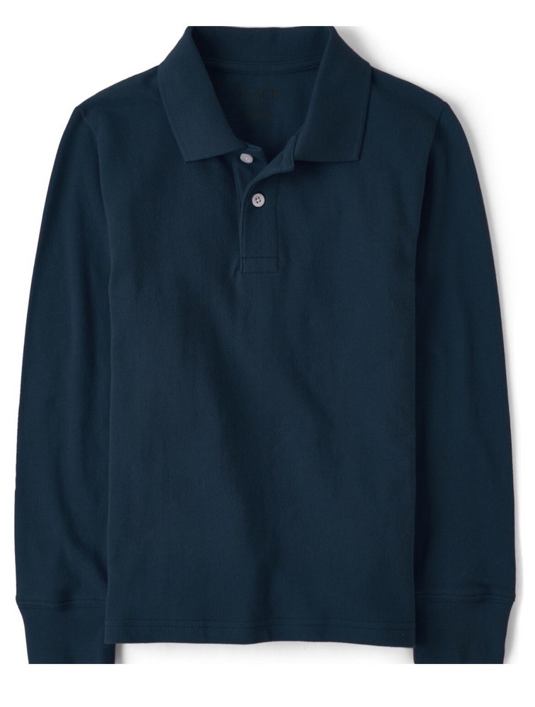 3 Pack! Brand New: The Children’s Place Boys Uniform Long Sleeve Polos- Set Of 3