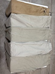 Youth Boys Size 12 Uniform Khaki Pants School Lot Bundle Of 5 Read*