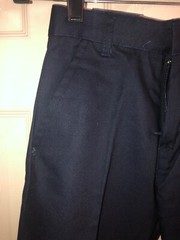 U.S POLO ASSN. School Uniform Flat Front Pants Boys 4 NAVY ADJUSTABLE WAIST NWT